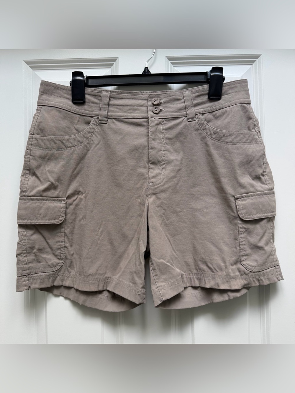 EDDIE BAUER SUMMER TRAIL SHORTS HIKING OUTDOOR CARGO GORPCORE KHAKI WOMENS 10